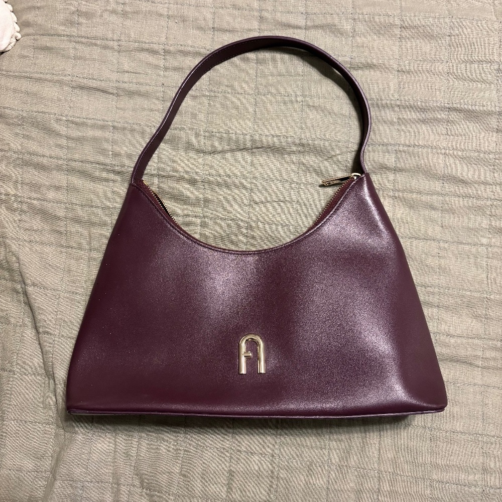Furla Diamanté Shoulder Bag in Blackberry